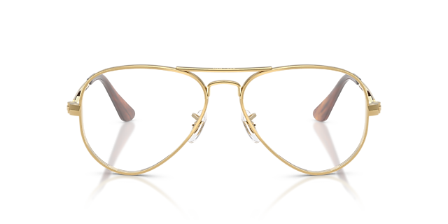 Aviator Max Optics Arista Gold MetallEyeglass Frames von B24, Vorderansicht