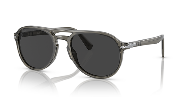 PO3235S Grau AcetatSunglass Frames von B24, Dreiviertelansicht