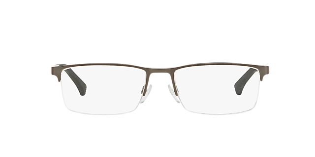 EA1041 Rubber staalgrijs MetaalEyeglass Frames van B24, Vooraanzicht