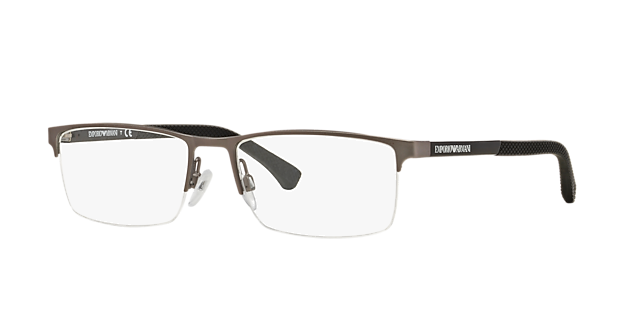 EA1041 Rubber staalgrijs MetaalEyeglass Frames van B24, Hoekweergave