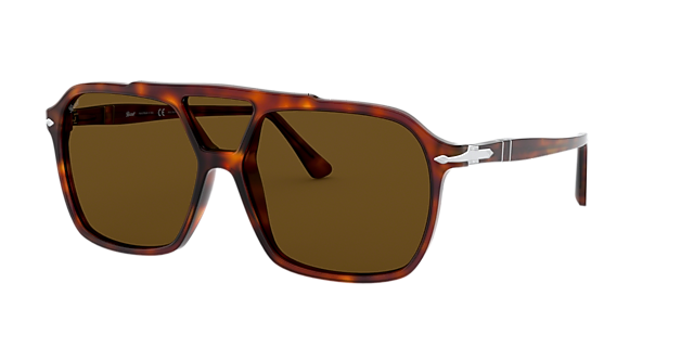 PO3223S Havana AcetatSunglass Frames von B24, Dreiviertelansicht