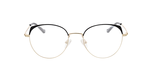Alison Zwart & goud MetaalEyeglass Frames van B24, Vooraanzicht