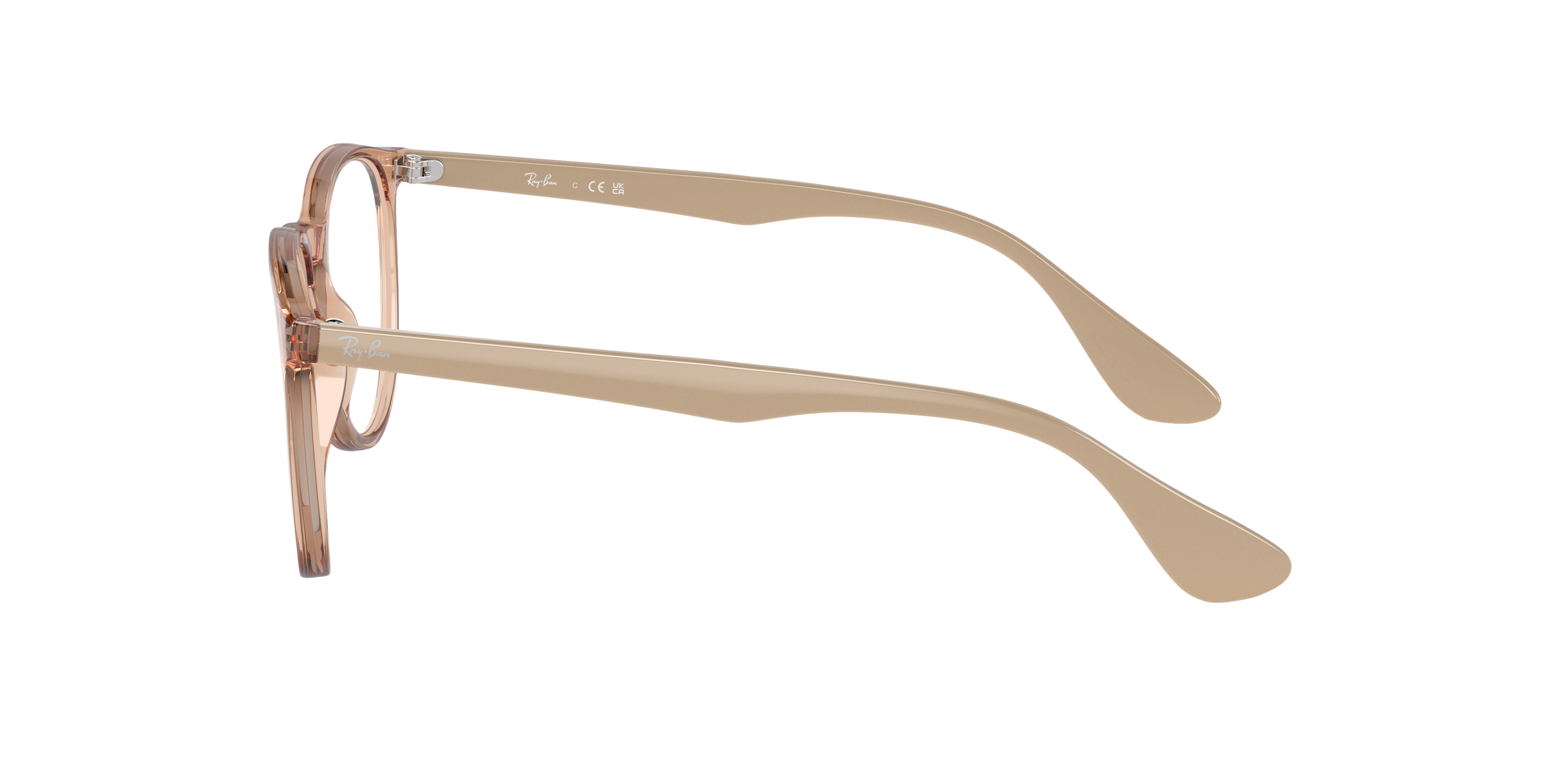 Erika Optics Transparant bruin KunststofEyeglass Frames van B24, Zijaanzicht