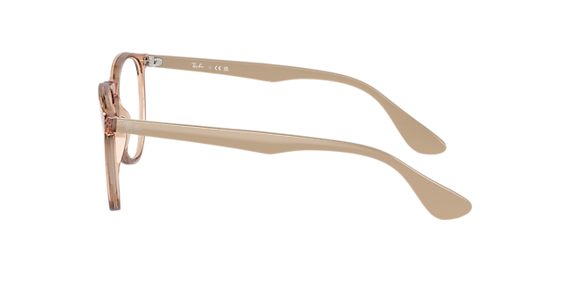 Erika Optics Braun transparent KunststoffEyeglass Frames von B24, Seitenansicht