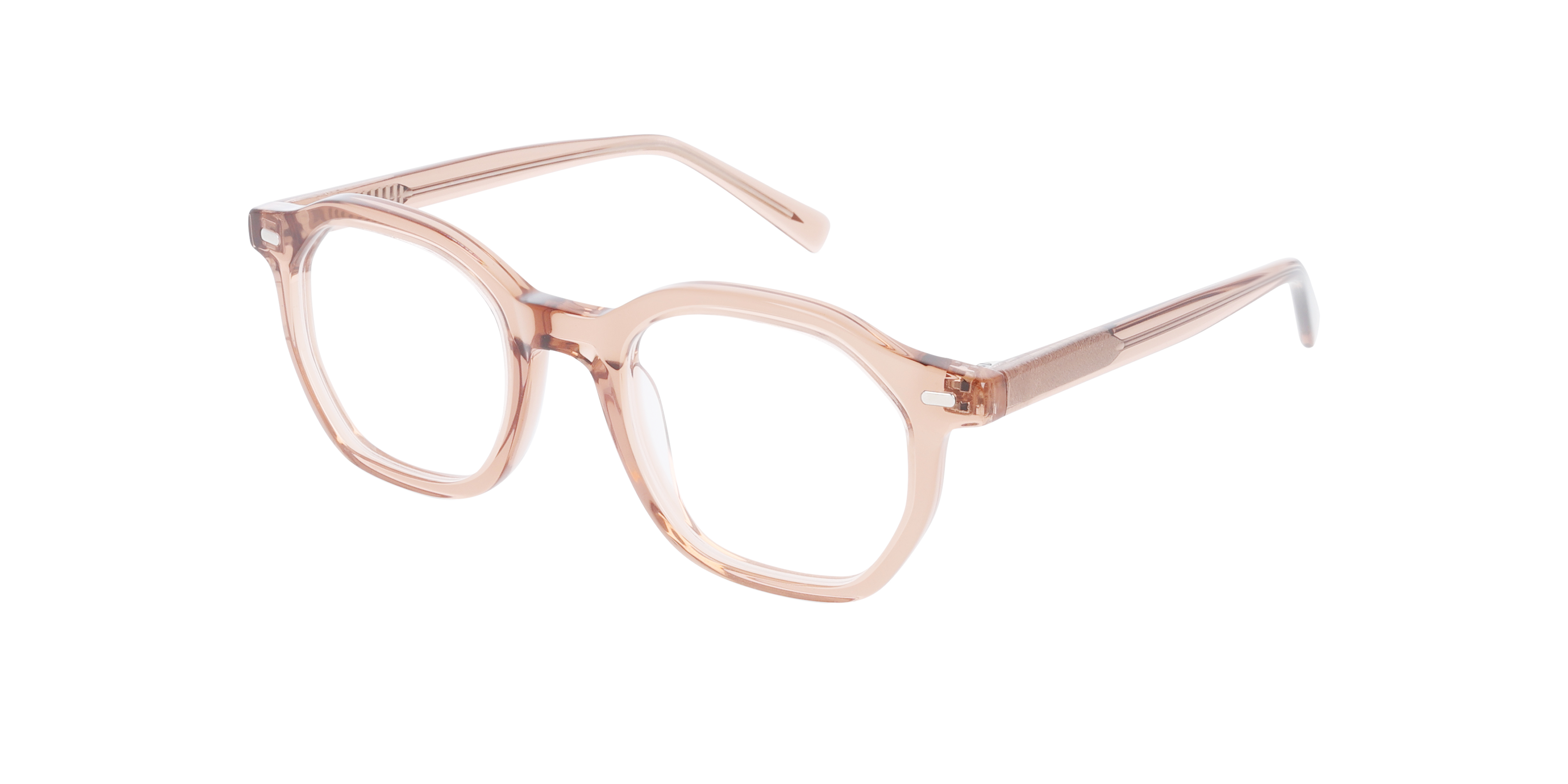 Miles Crystal Maple Syrup AcetaatEyeglass Frames van B24, Hoekweergave