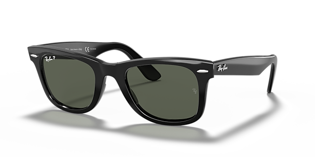 Original Wayfarer Classic Zwart AcetaatSunglass Frames van B24, Hoekweergave