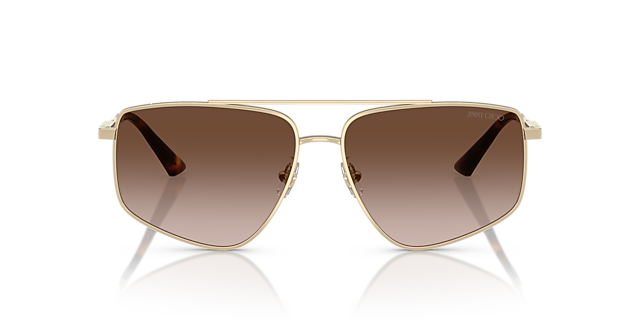 JC4011 Hellgold MetallSunglass Frames von B24, Vorderansicht