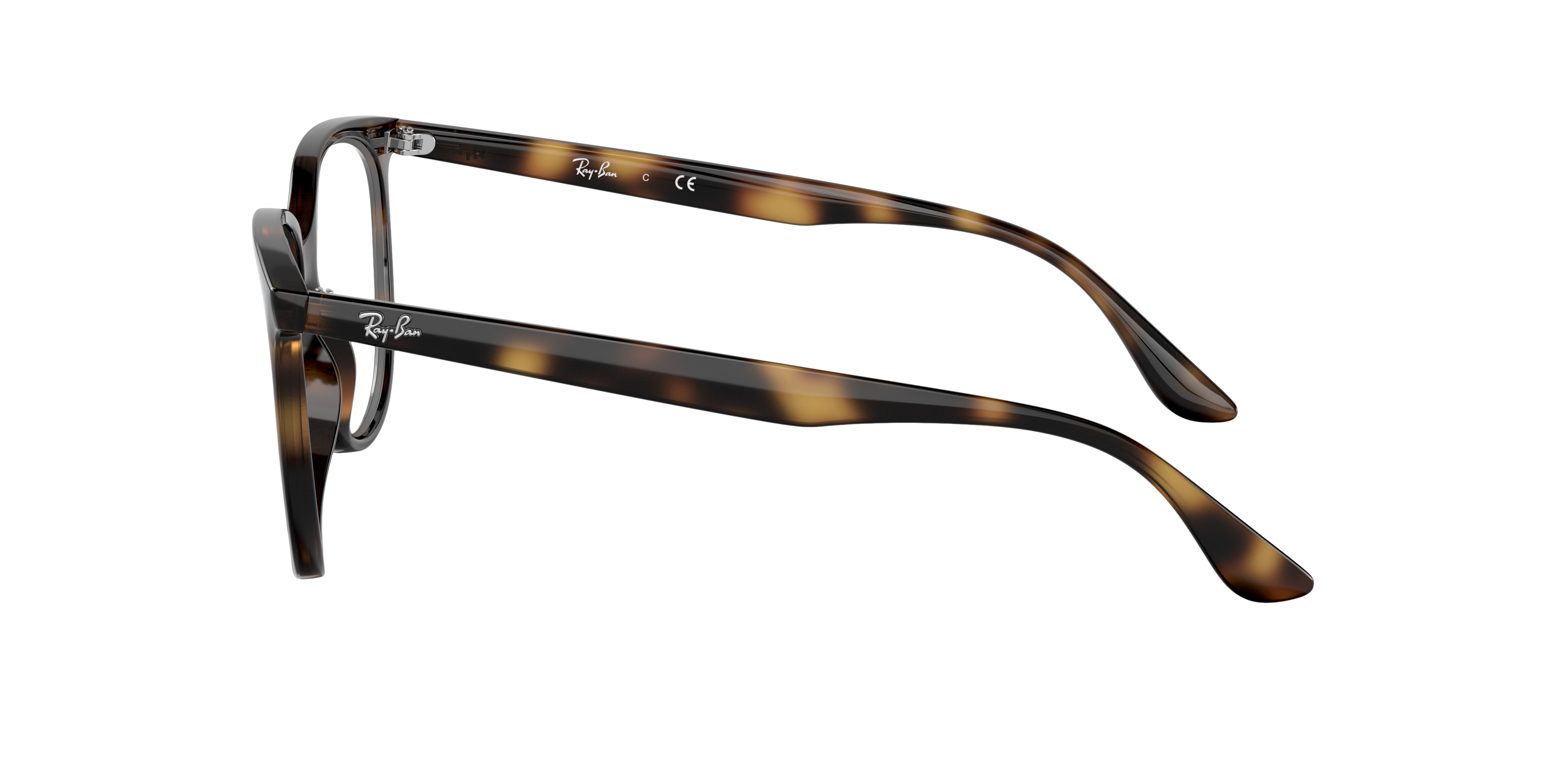 RB4378V Havana KunststofEyeglass Frames van B24, Zijaanzicht