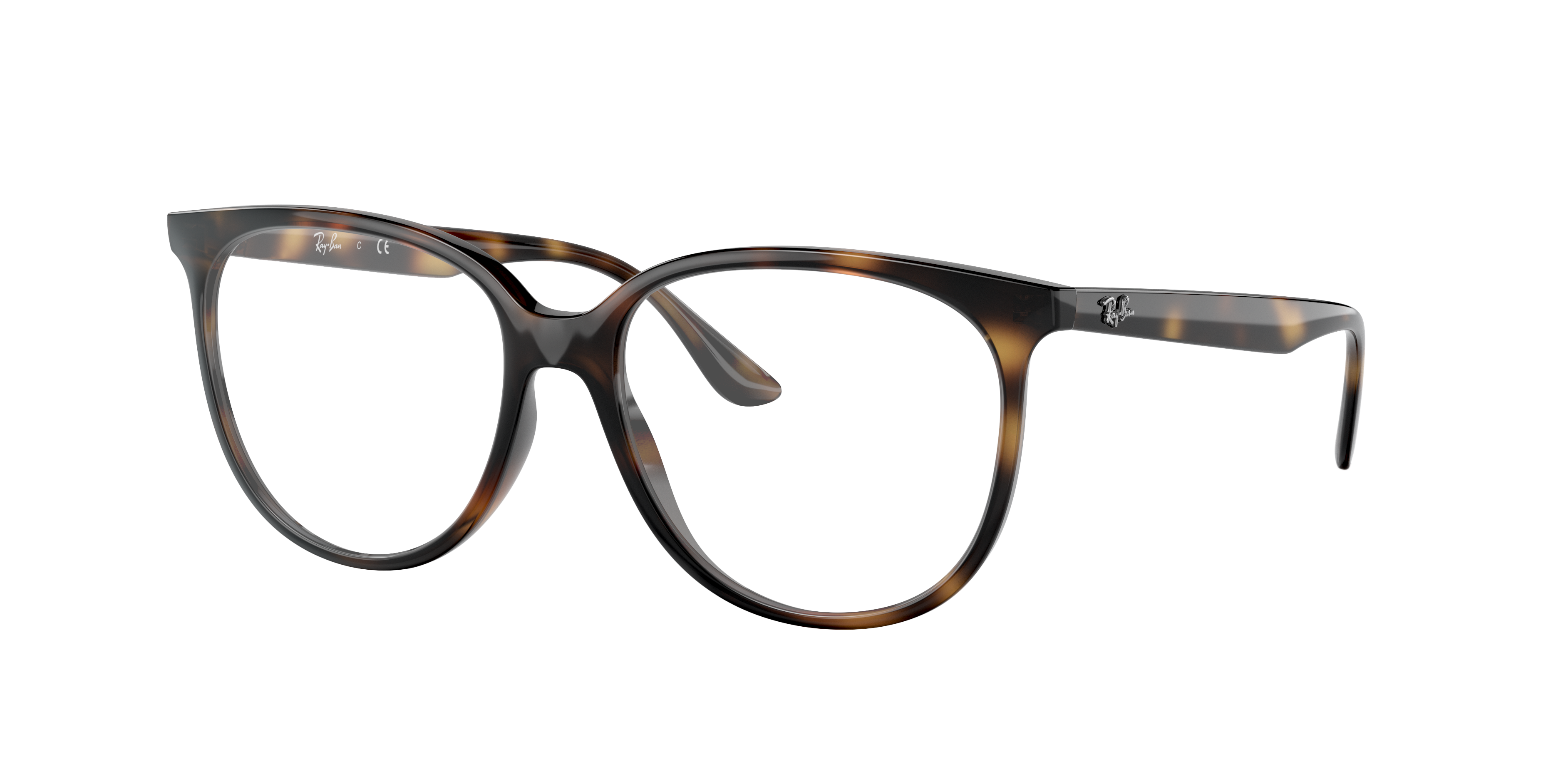 RB4378V Havana KunststofEyeglass Frames van B24, Hoekweergave