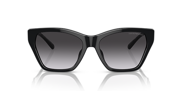 EA4203U Glanzend zwart AcetaatSunglass Frames van B24, Vooraanzicht