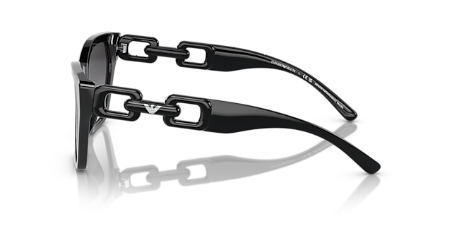 EA4203U Glanzend zwart AcetaatSunglass Frames van B24, Zijaanzicht