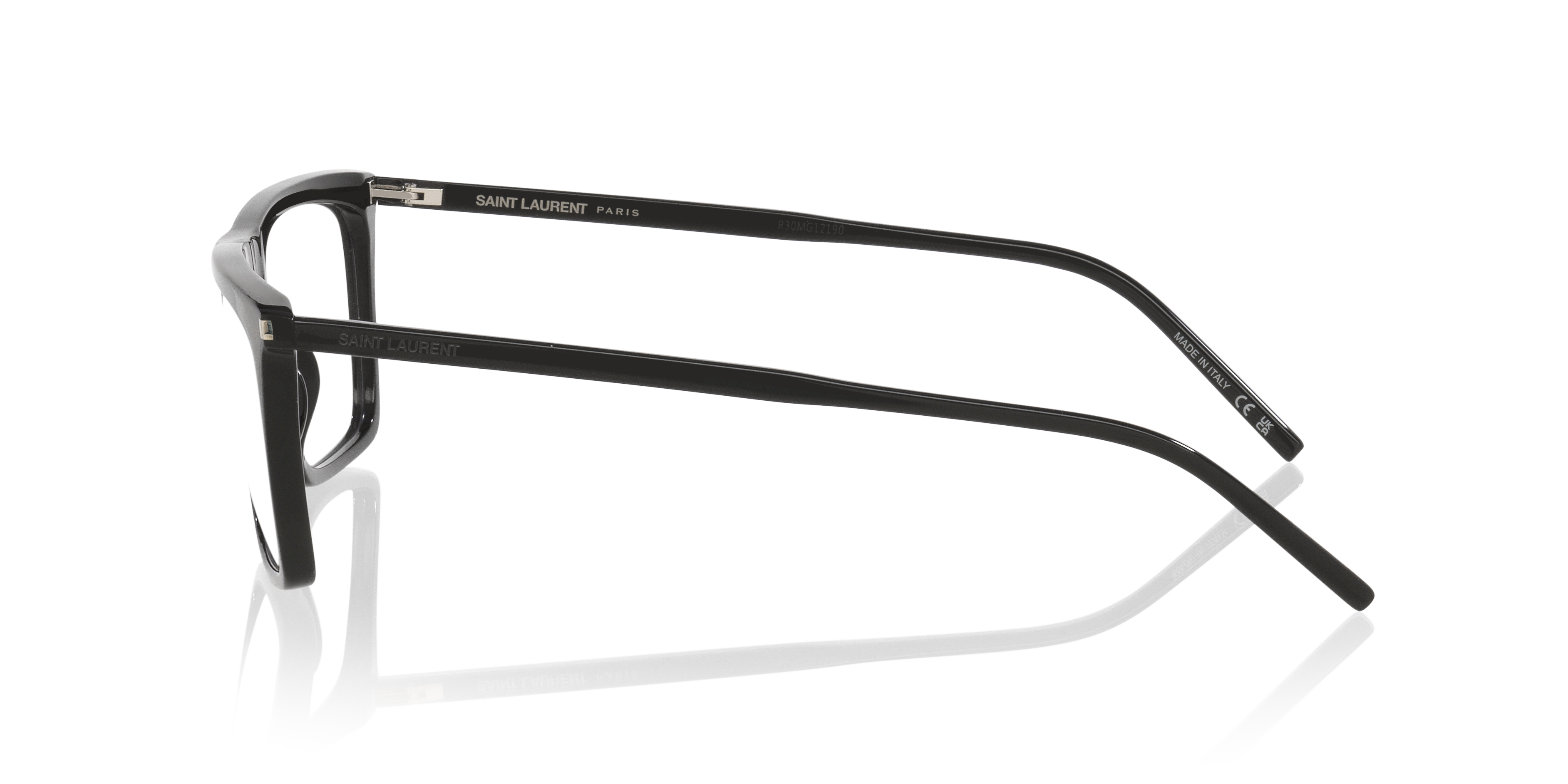 SL 803 Zwart AcetaatEyeglass Frames van B24, Zijaanzicht