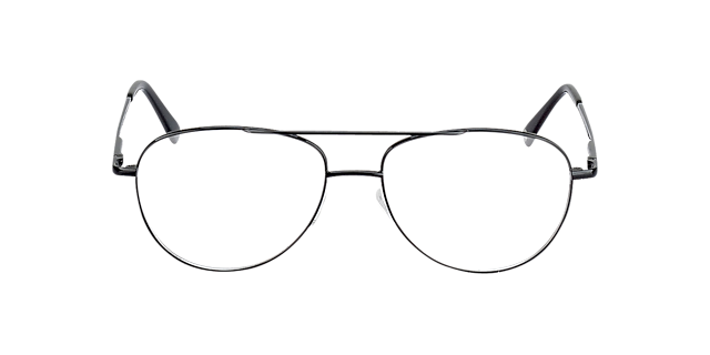 Glendale Schwarz MetallEyeglass Frames von B24, Vorderansicht