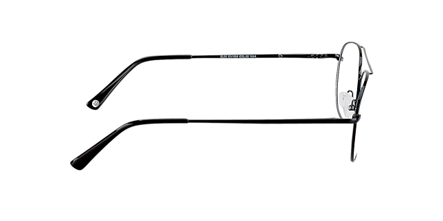 Glendale Schwarz MetallEyeglass Frames von B24, Seitenansicht