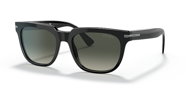 PR 04YS Zwart AcetaatSunglass Frames van B24, Hoekweergave