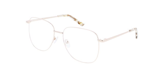 Miley Rose Gold Metal MetaalEyeglass Frames van B24, Hoekweergave