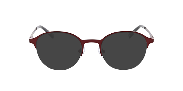 Helsinki Mat bordeauxrood MetaalEyeglass Frames van B24, met getinte lenzen