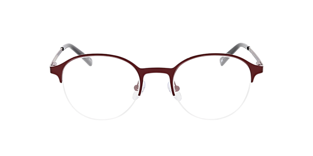 Helsinki Mat bordeauxrood MetaalEyeglass Frames van B24, Vooraanzicht
