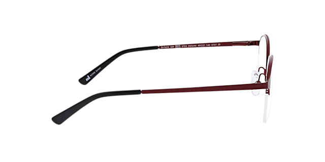 Helsinki Mat bordeauxrood MetaalEyeglass Frames van B24, Zijaanzicht