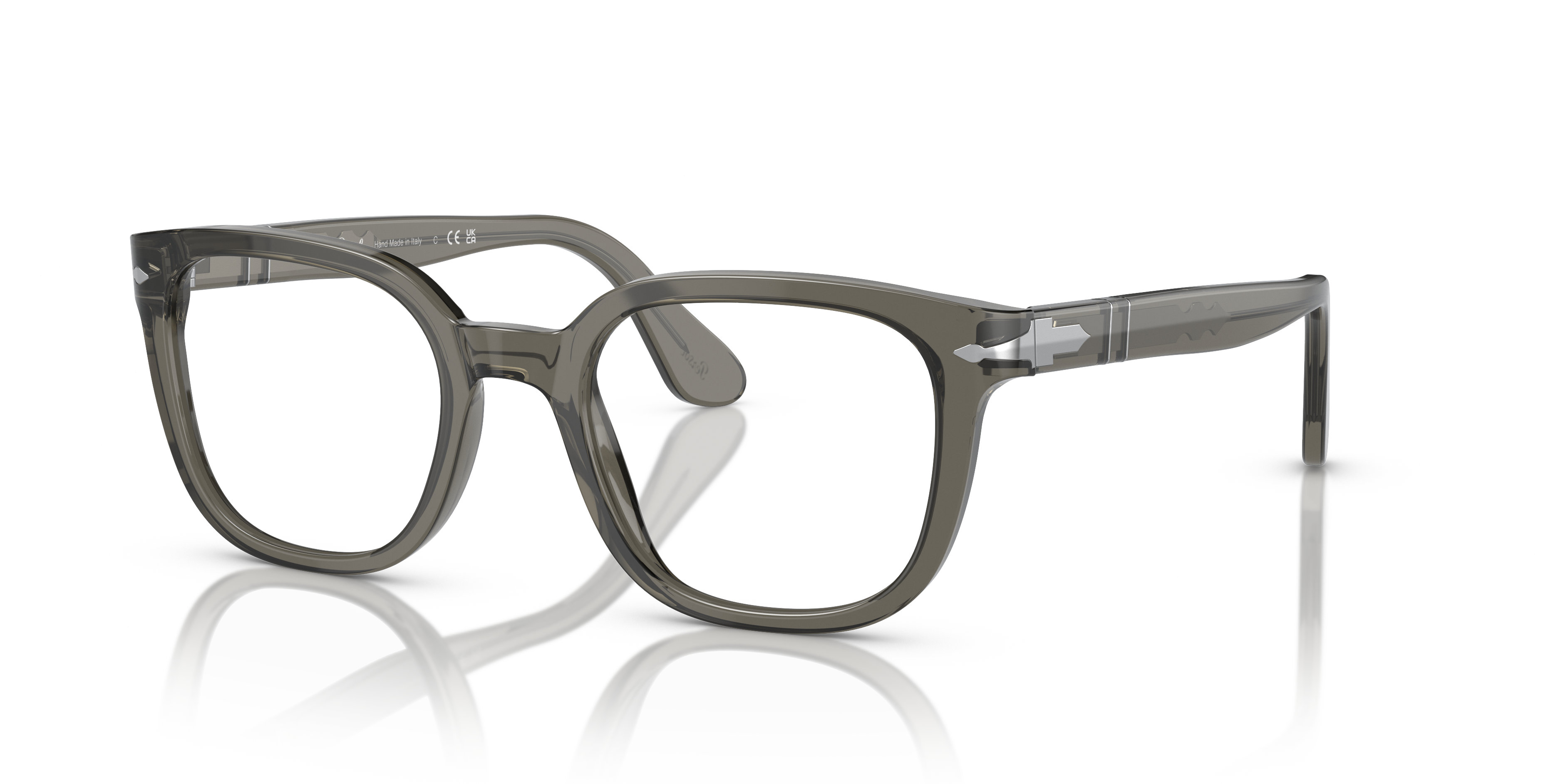 PO3263V Grau AcetatEyeglass Frames von B24, Dreiviertelansicht