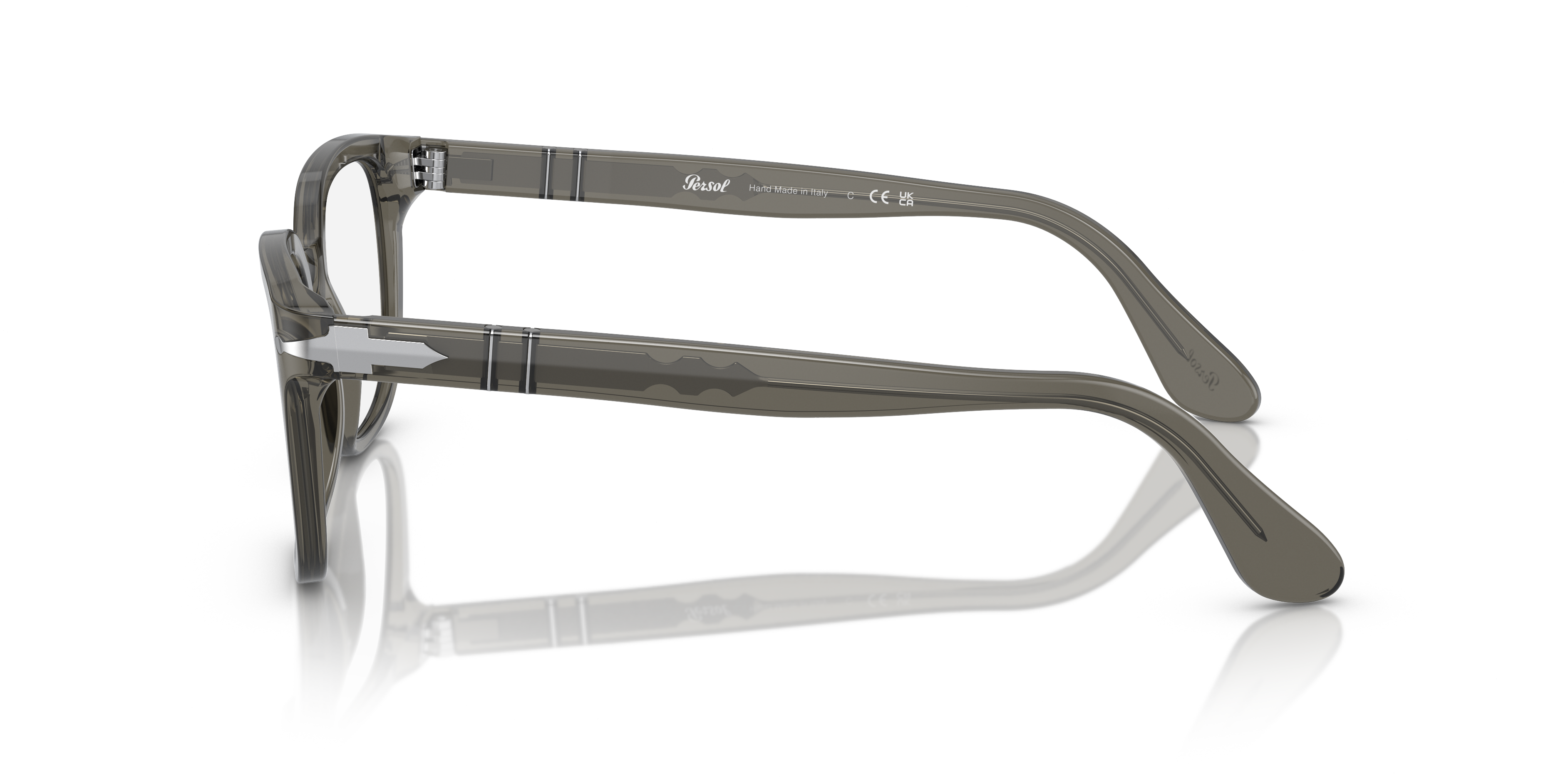 PO3263V Grau AcetatEyeglass Frames von B24, Seitenansicht