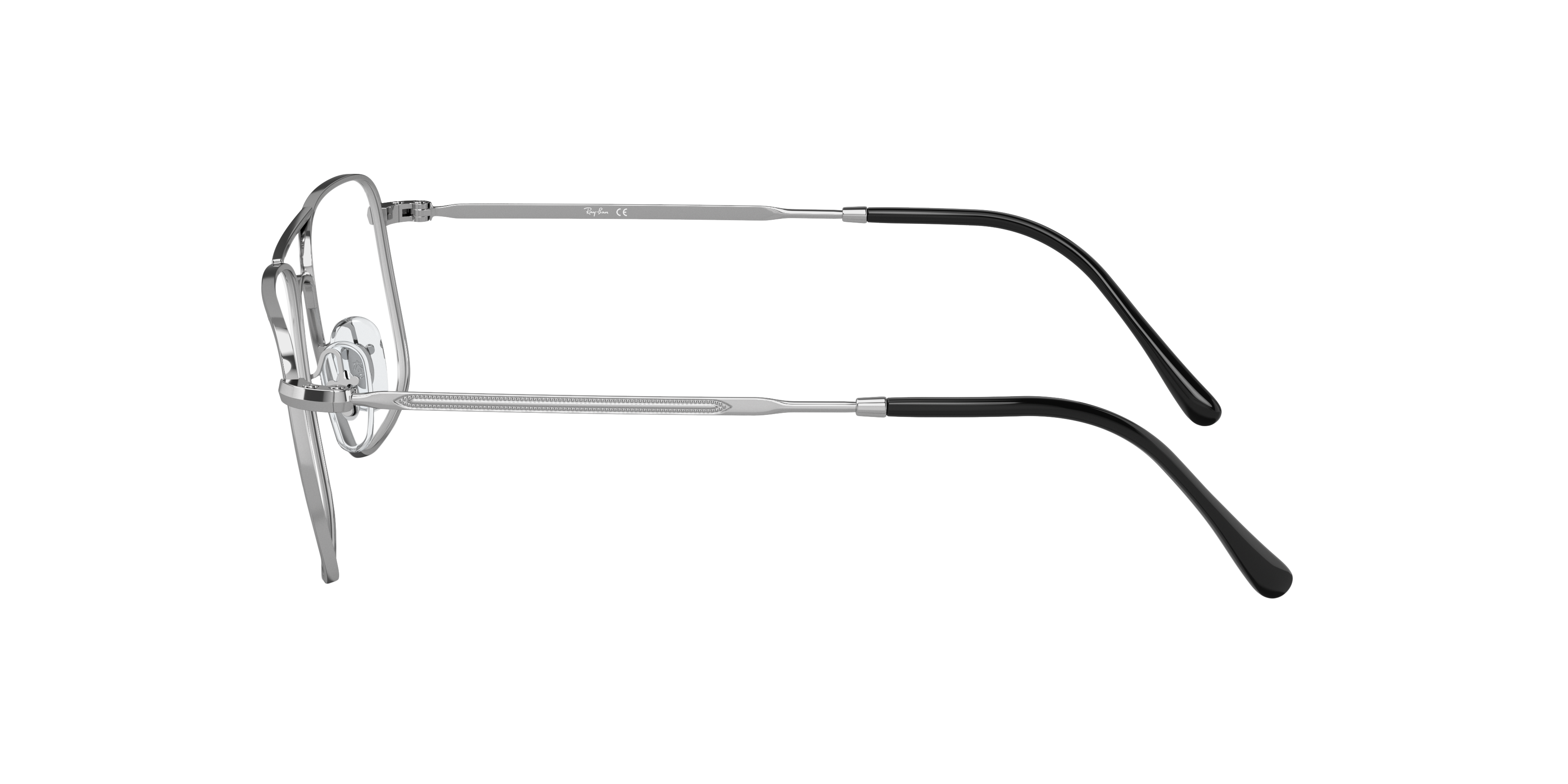 RB6434 Zilver MetaalEyeglass Frames van B24, Zijaanzicht