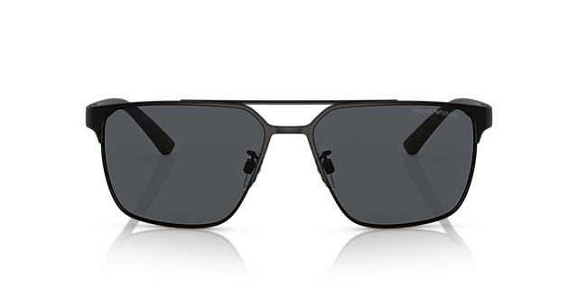 EA2134 Matzwart MetaalSunglass Frames van B24, Vooraanzicht