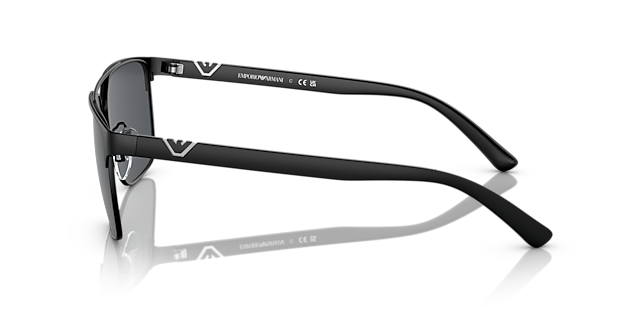 EA2134 Matzwart MetaalSunglass Frames van B24, Zijaanzicht