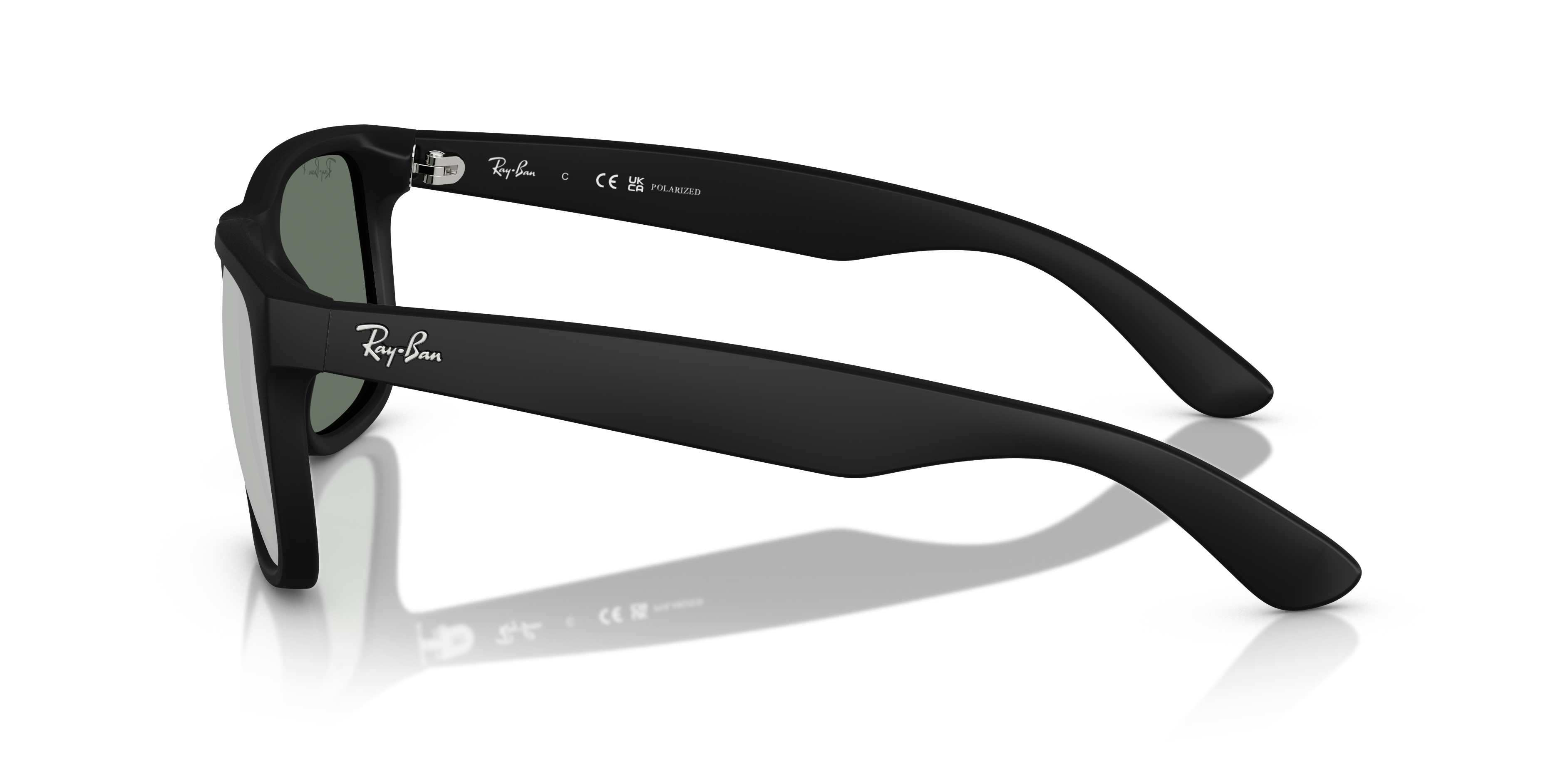 RB4165 Rubber zwart KunststofSunglass Frames van B24, Zijaanzicht