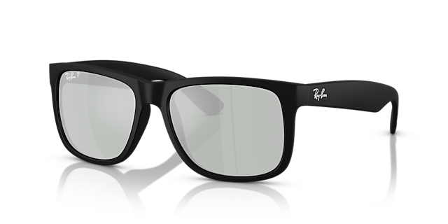RB4165 Rubber zwart KunststofSunglass Frames van B24, Hoekweergave