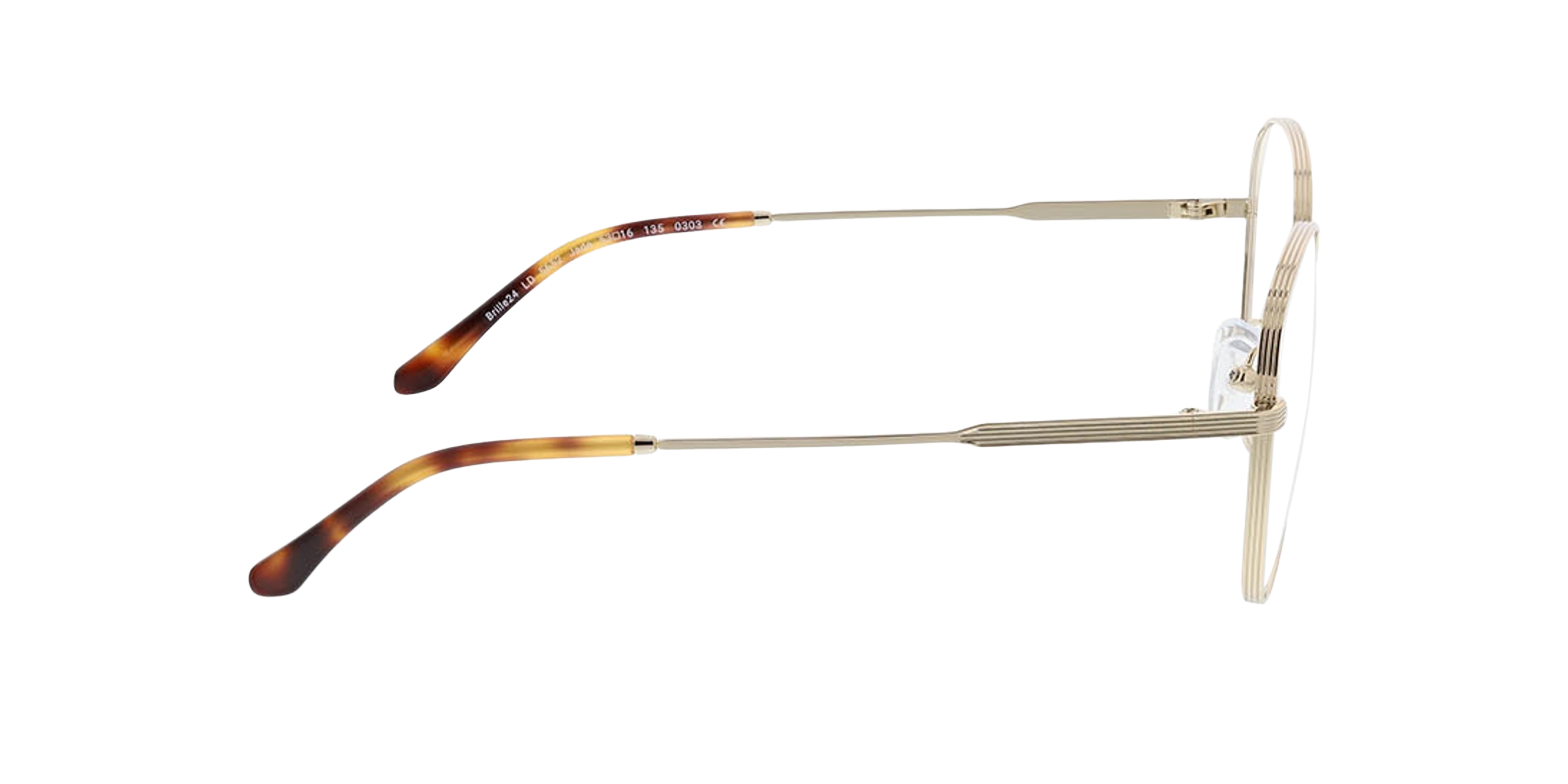 Jade Gold  &  Havana MetallEyeglass Frames von B24, Seitenansicht