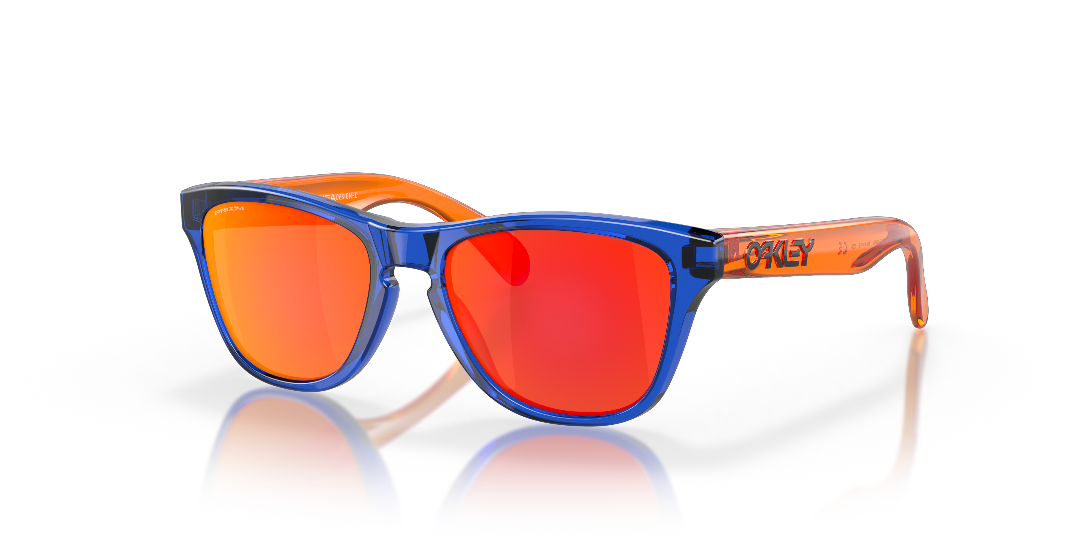Frogskins™ XXS (Youth Fit) Kristalblauw KunststofSunglass Frames van B24, Hoekweergave