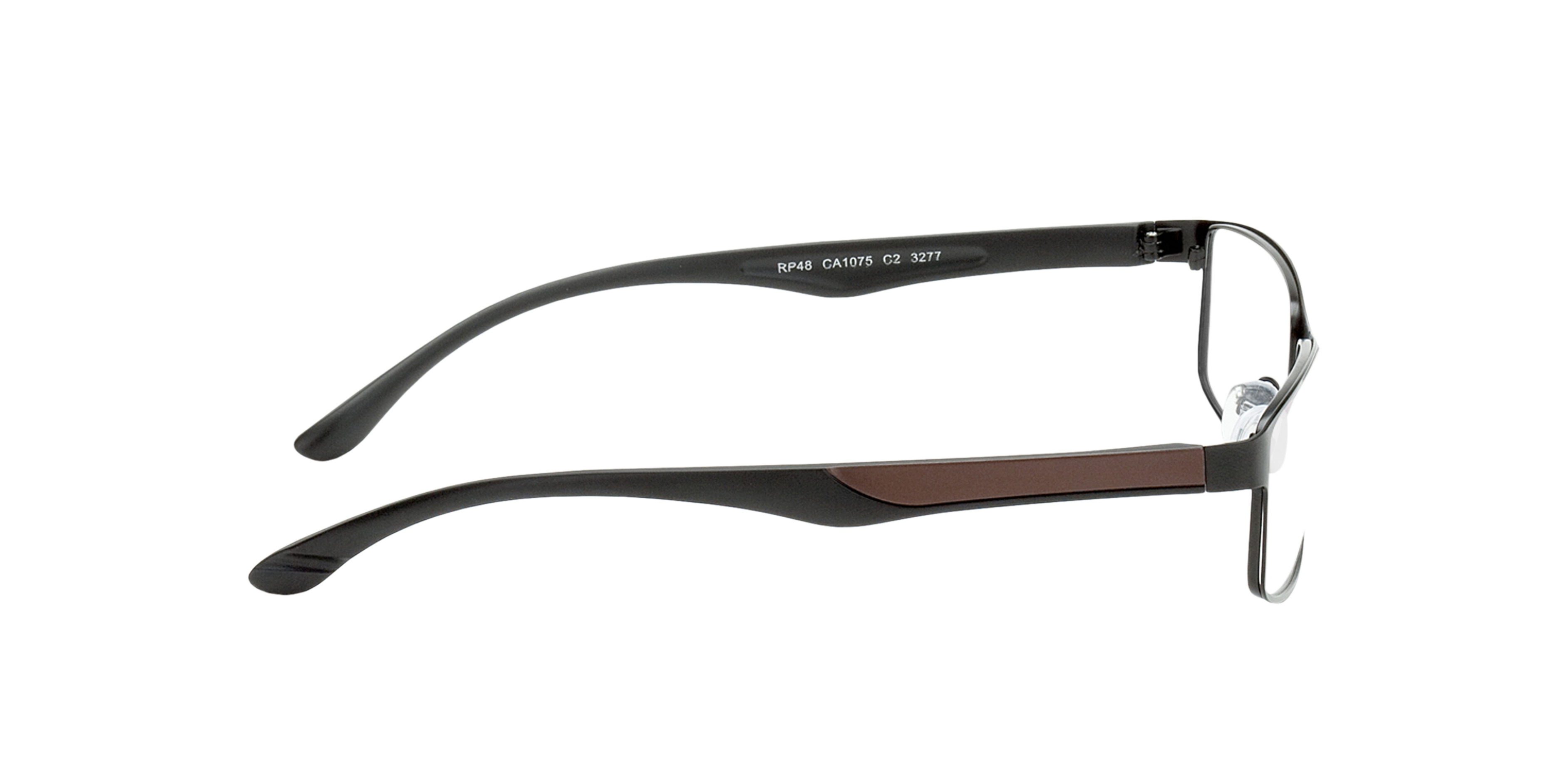 Bolton Black  &  Brown MetallEyeglass Frames von B24, Seitenansicht