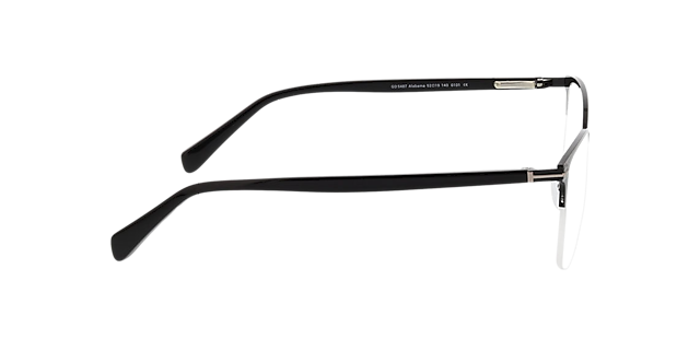 Alabama Matt Black  &  Black MetallEyeglass Frames von B24, Seitenansicht