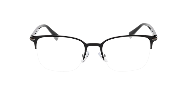 Alabama Matt Black  &  Black MetallEyeglass Frames von B24, Vorderansicht