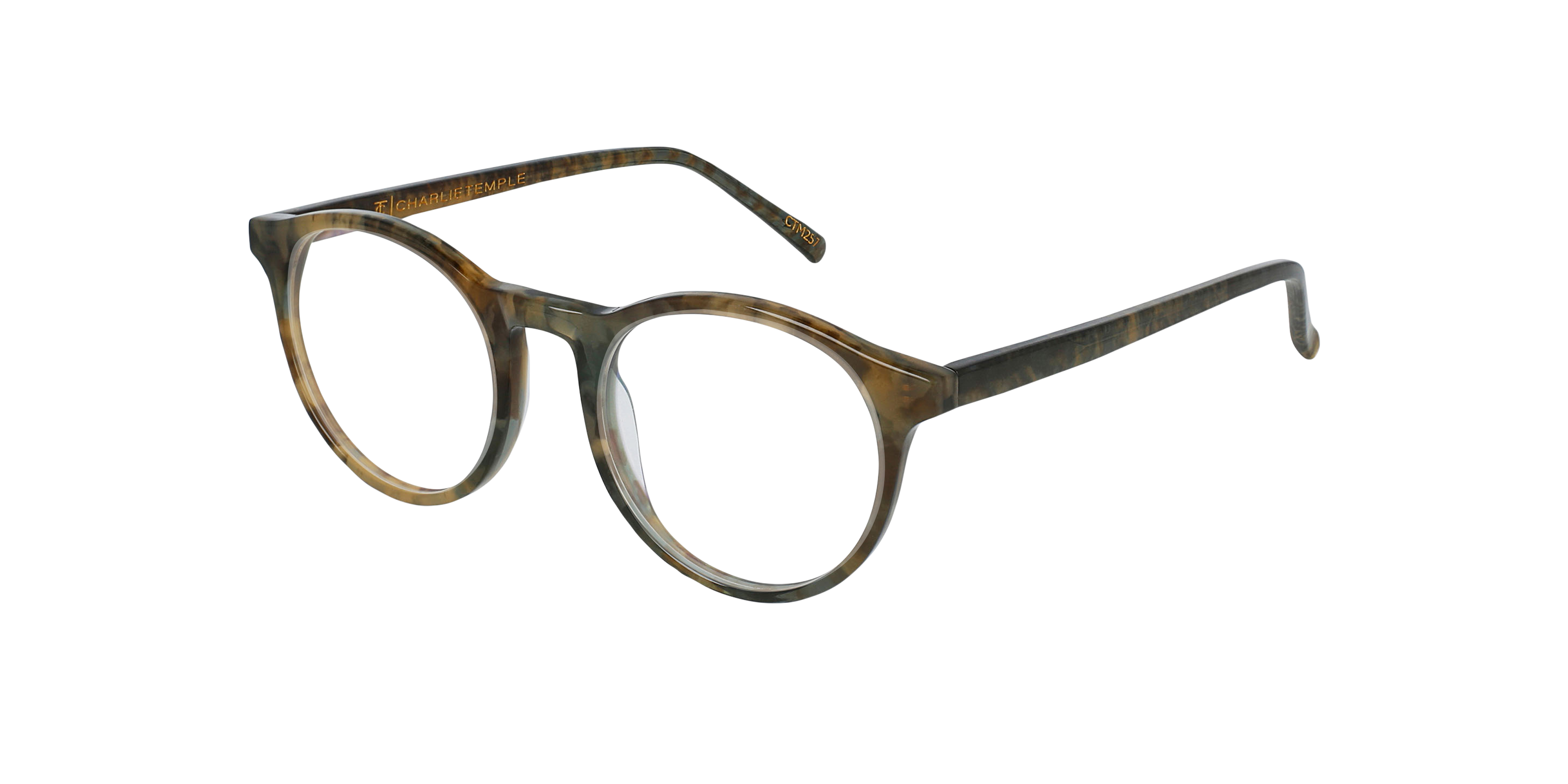 Ruben African Greenish AcetatEyeglass Frames von B24, Dreiviertelansicht