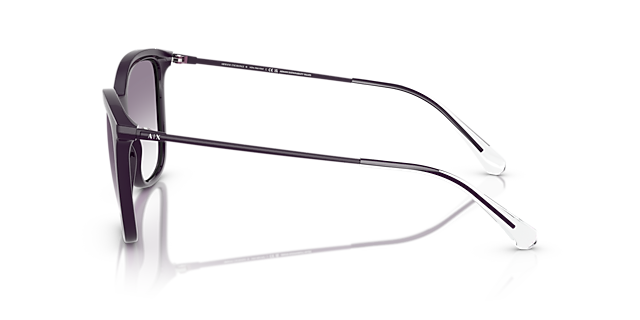 AX4151S Shiny Dark Purple KunststofSunglass Frames van B24, Zijaanzicht