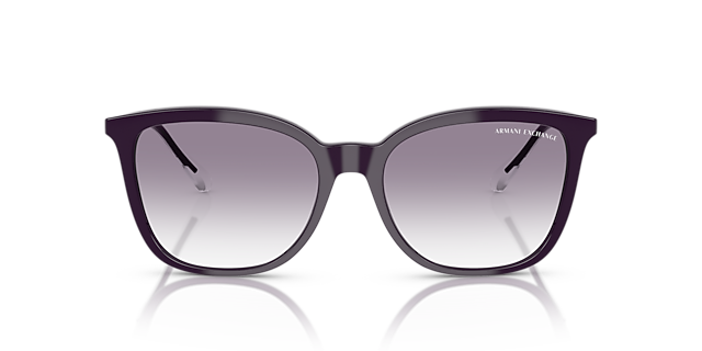 AX4151S Shiny Dark Purple KunststofSunglass Frames van B24, Vooraanzicht