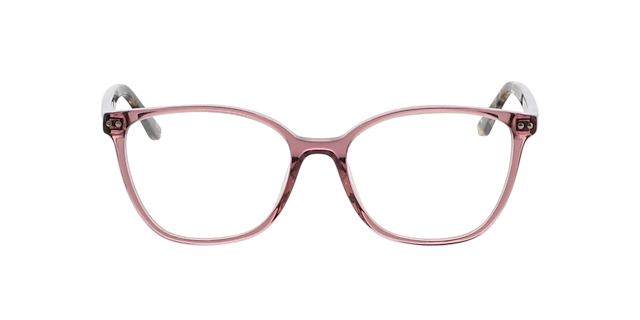 Rosy Kristal bordeauxrood  &  Havana AcetaatEyeglass Frames van B24, Vooraanzicht