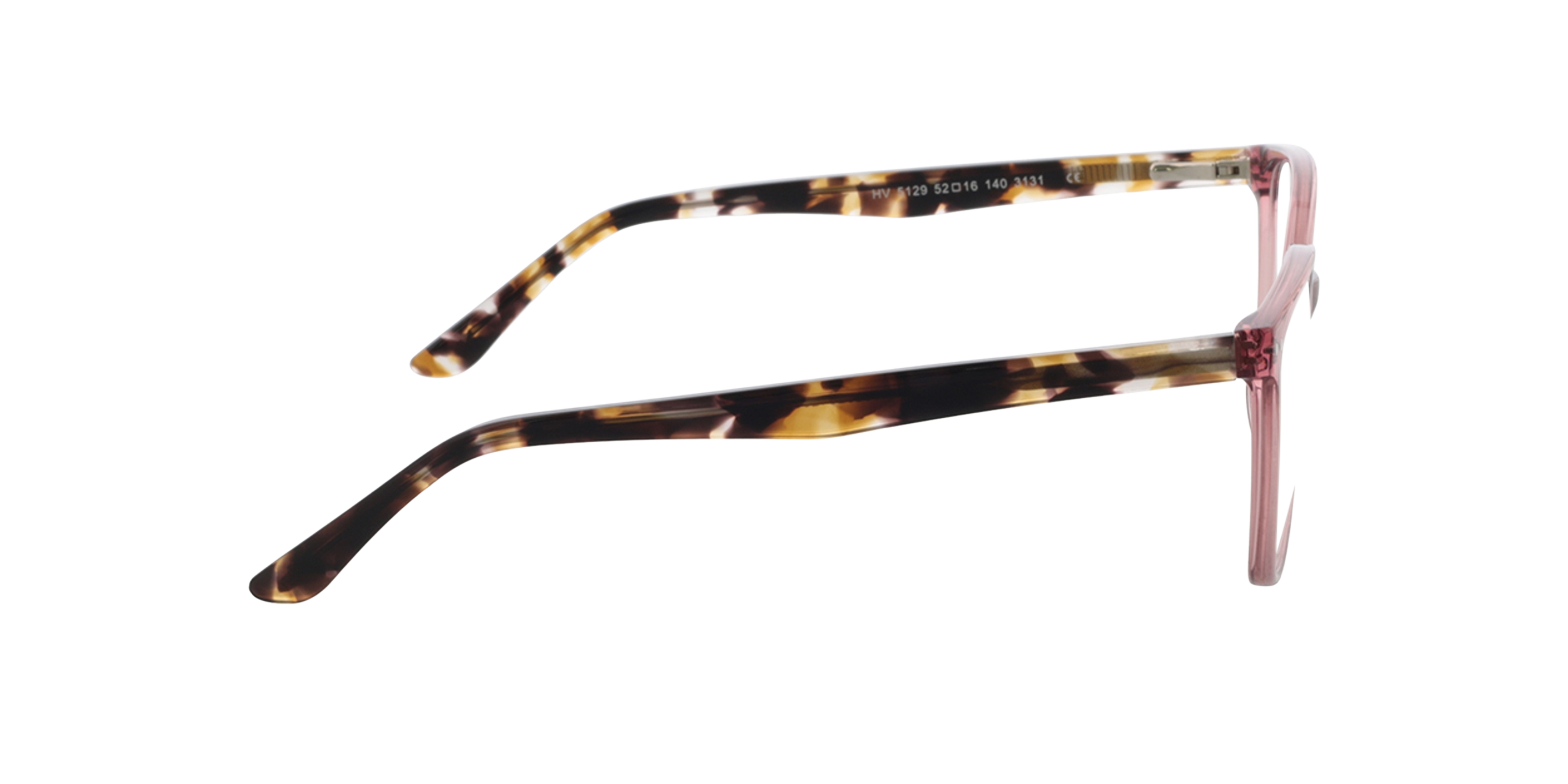 Rosy Kristal bordeauxrood  &  Havana AcetaatEyeglass Frames van B24, Zijaanzicht