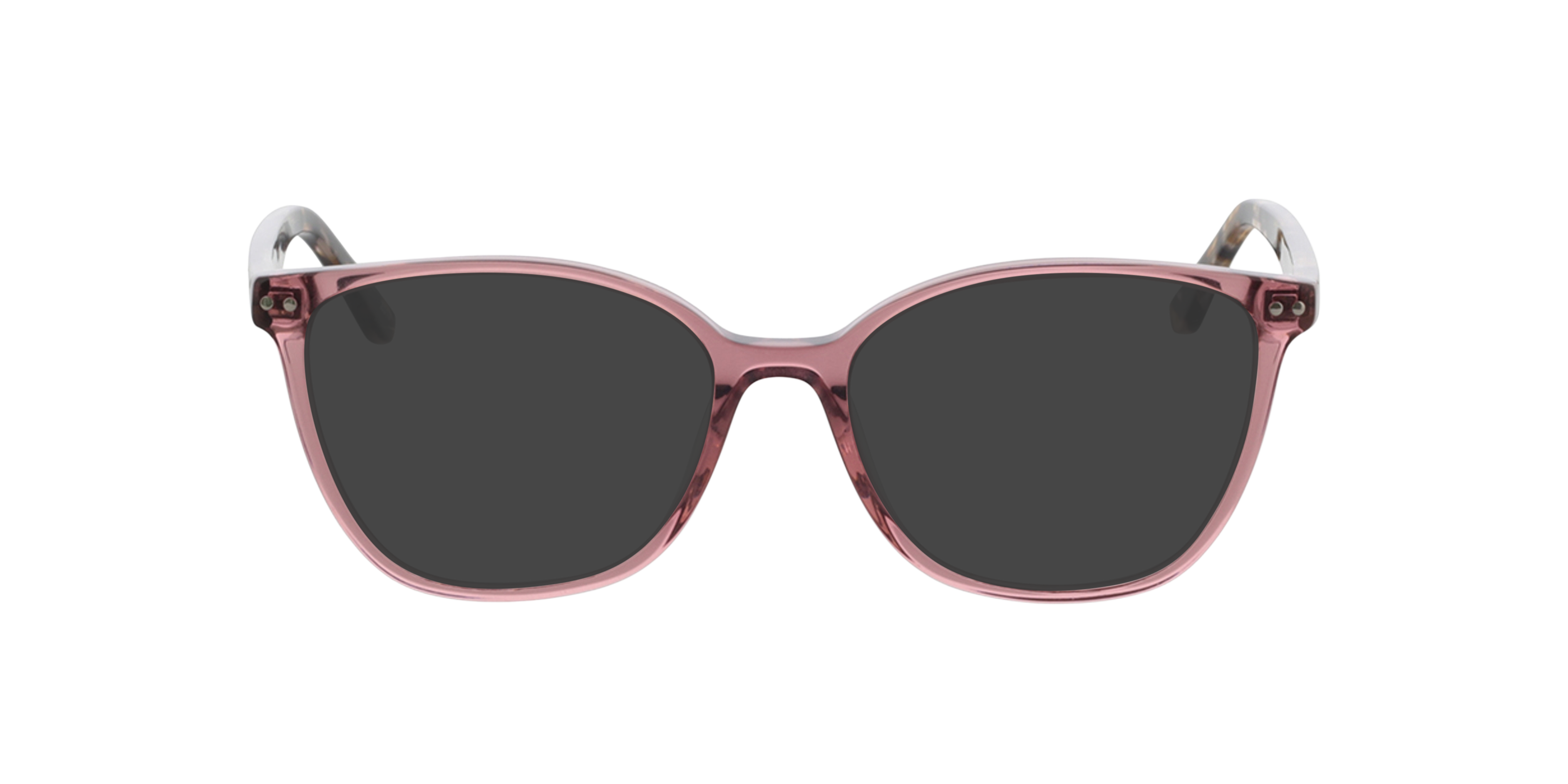 Rosy Kristal bordeauxrood  &  Havana AcetaatEyeglass Frames van B24, met getinte lenzen