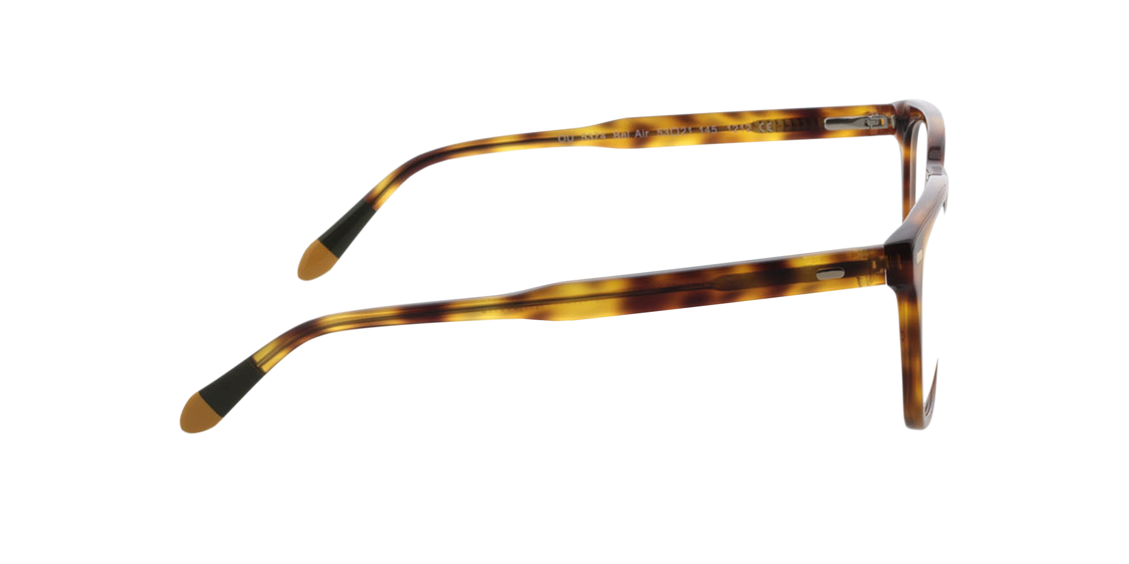 Bel Air Havana  &  kaki geel Havana AcetaatEyeglass Frames van B24, Zijaanzicht