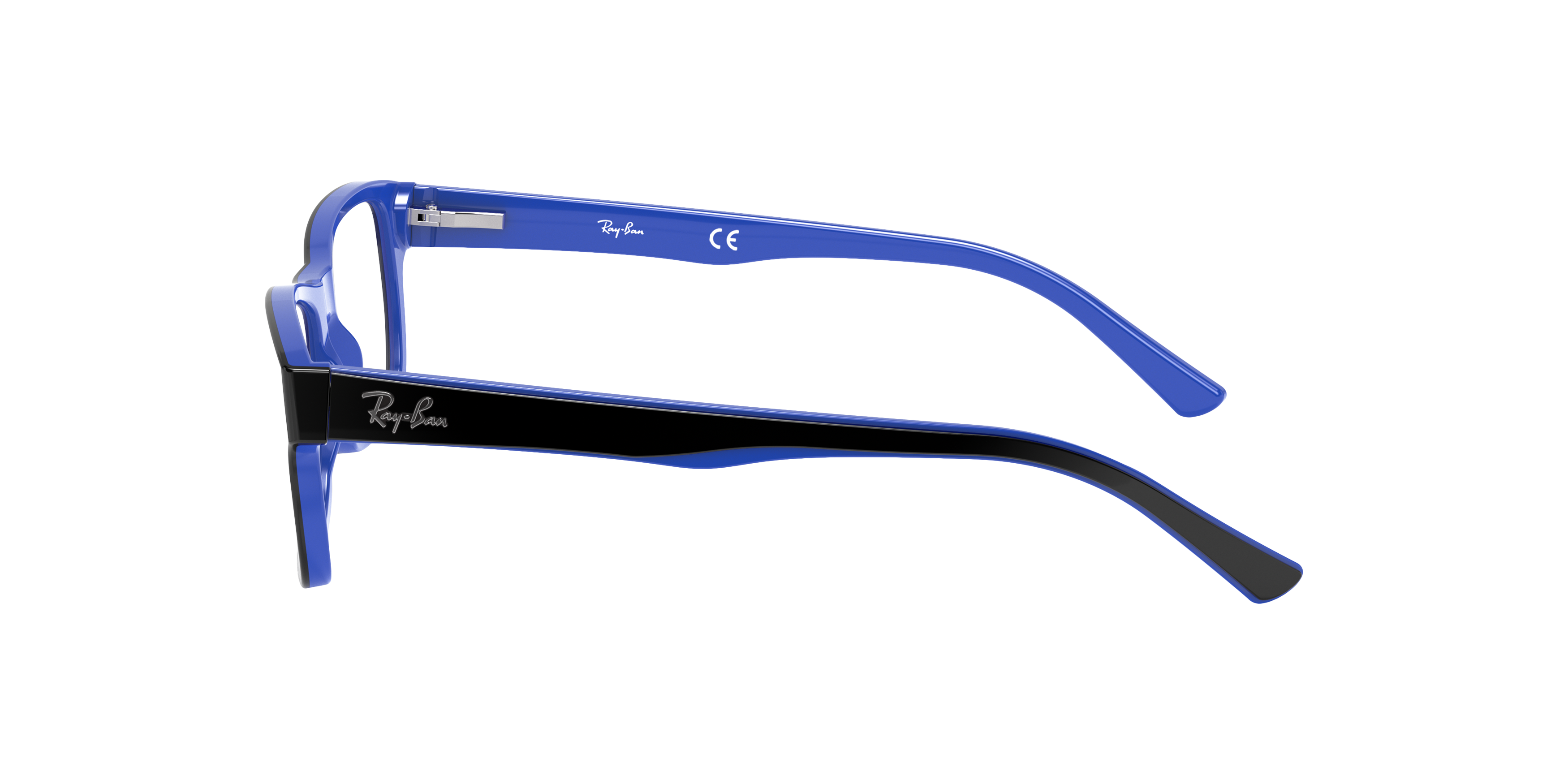 RB5268 Schwarz auf Blau AcetatEyeglass Frames von B24, Seitenansicht