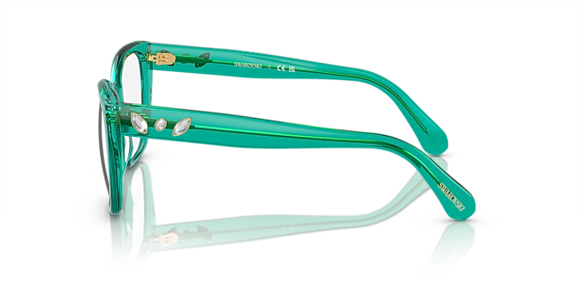 SK2008 Crystal Grün AcetatEyeglass Frames von B24, Seitenansicht