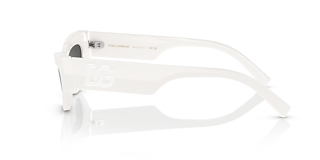 DG4450 Wit AcetaatSunglass Frames van B24, Zijaanzicht