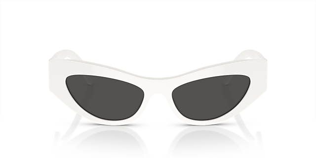 DG4450 Wit AcetaatSunglass Frames van B24, Vooraanzicht