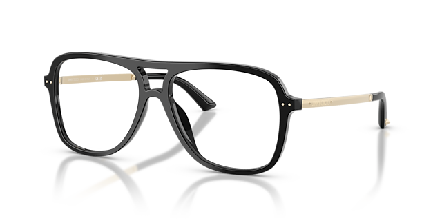 JC3052U Schwarz AcetatEyeglass Frames von B24, Dreiviertelansicht