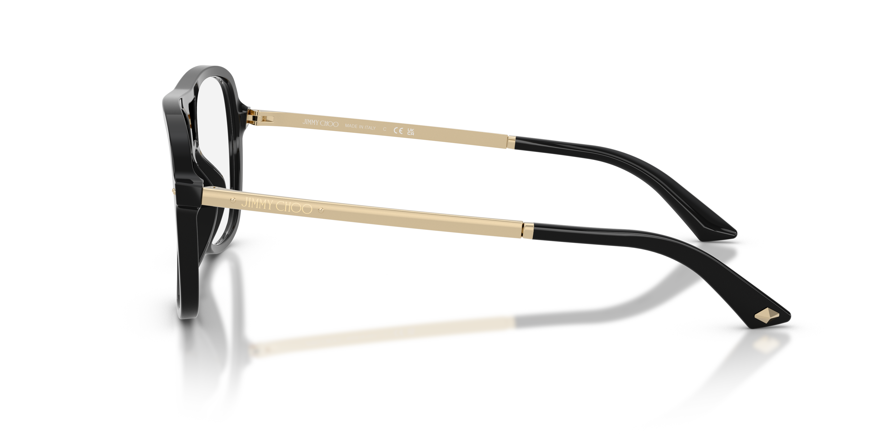 JC3052U Schwarz AcetatEyeglass Frames von B24, Seitenansicht