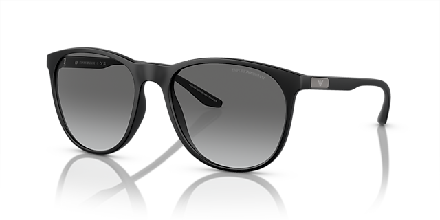 EA4210 Matt Schwarz KunststoffSunglass Frames von B24, Dreiviertelansicht