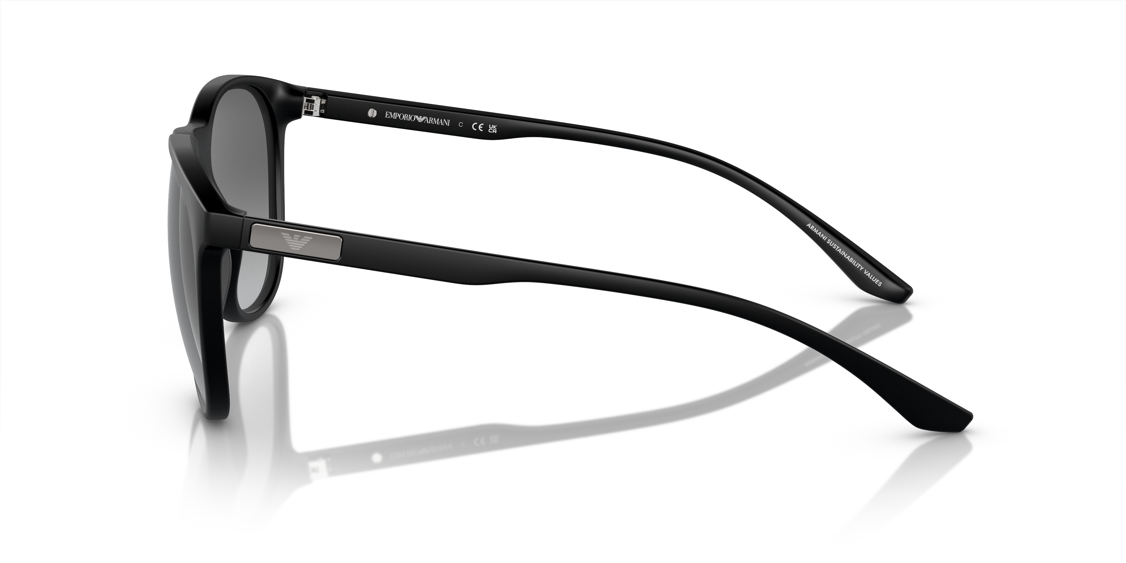 EA4210 Matt Schwarz KunststoffSunglass Frames von B24, Seitenansicht